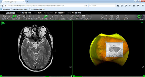 NilRead Enterprise Viewer shows DICOM and non-DICOM file types side by side.